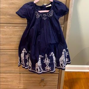 Next navy blue giraffe kids dress